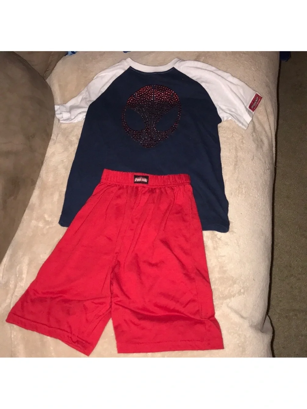 Marvel Spider-man size 6/7 Navy & Red Pajama Set